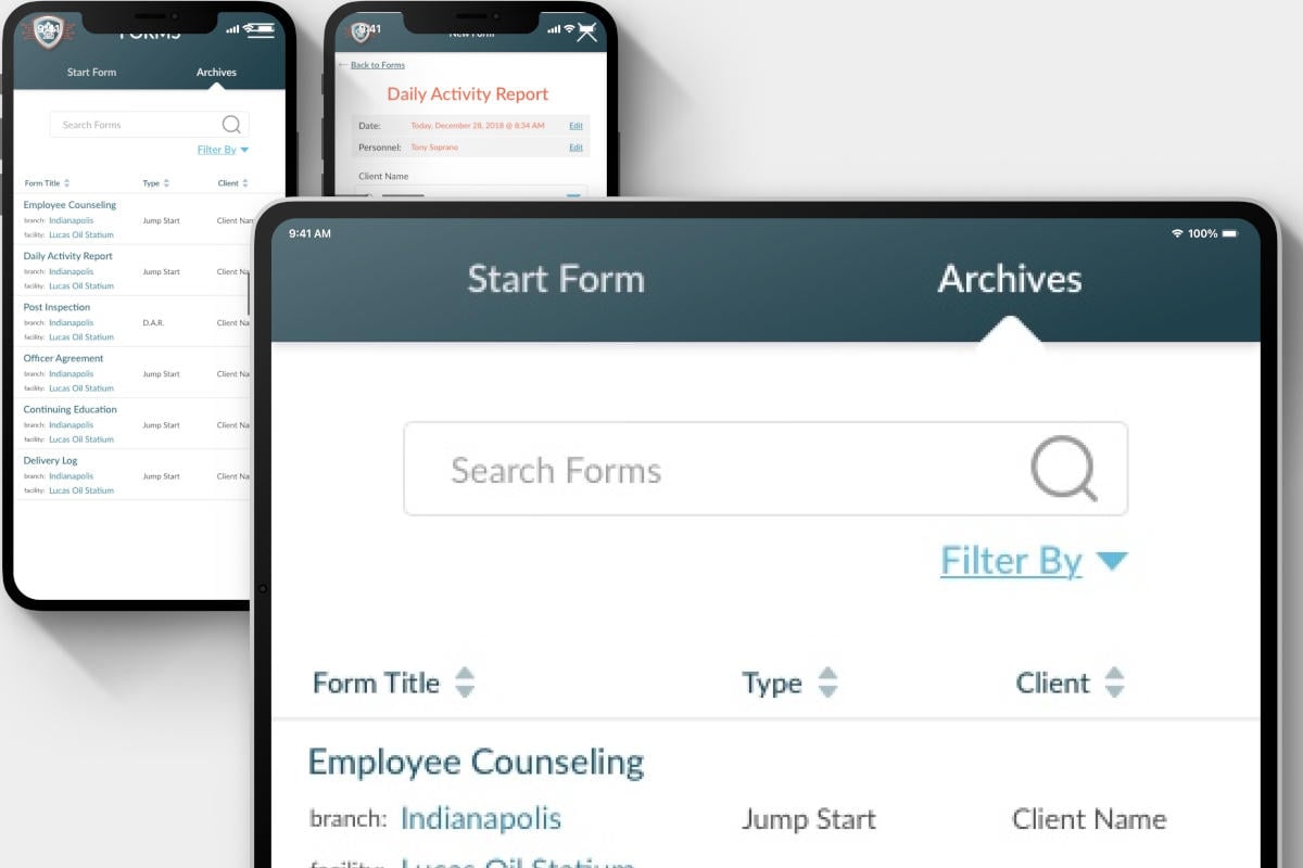 Complete and archive custom forms CSA360